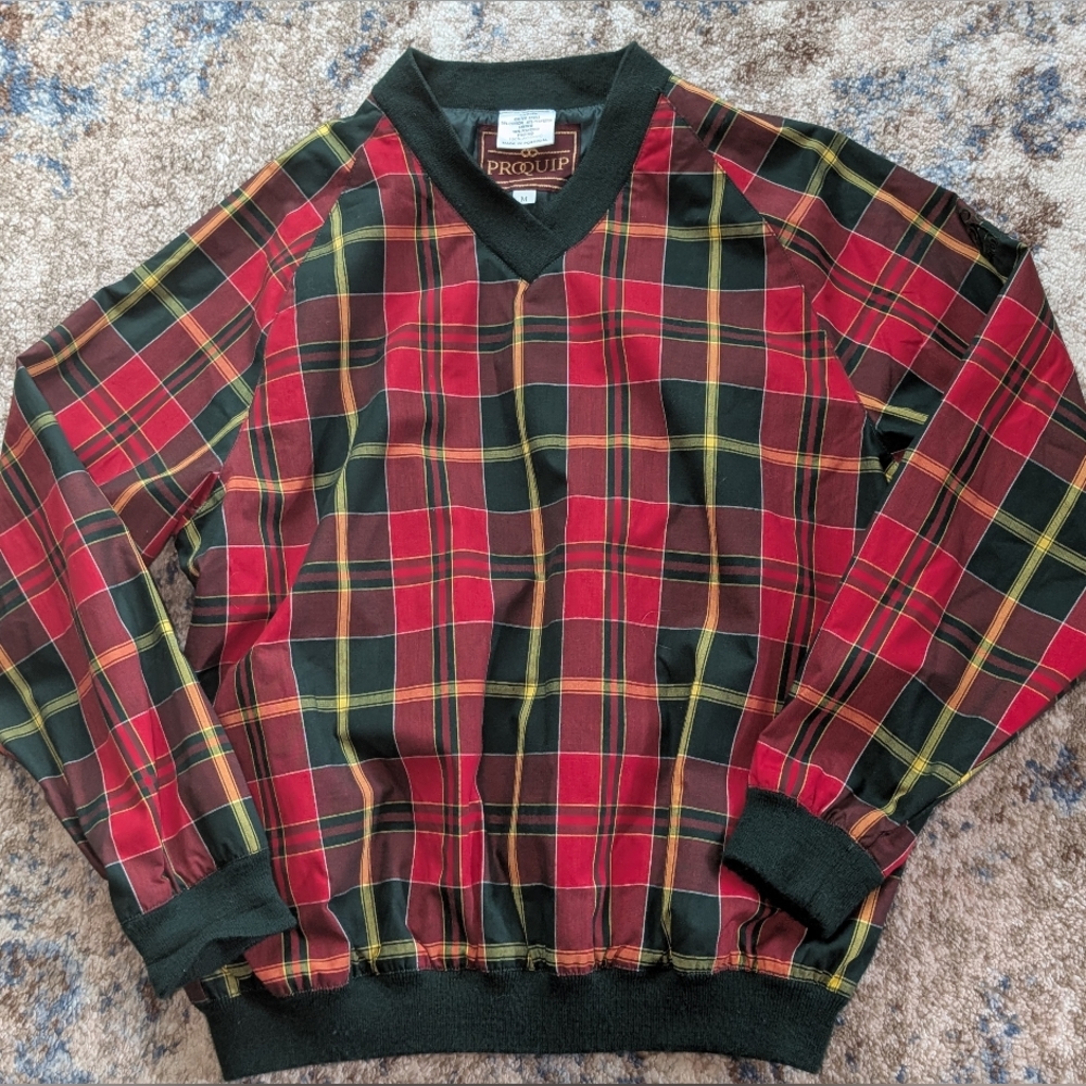 Proquip Golf Plaid Pullover Size M